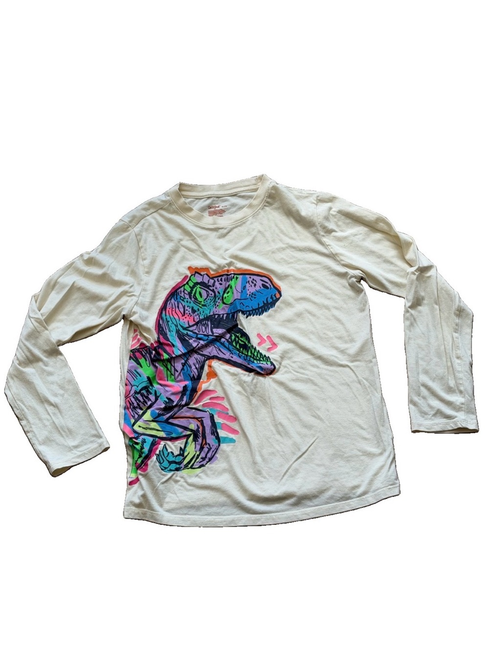 Kids cat & jack long sleeve dinosaur tshirt size xl